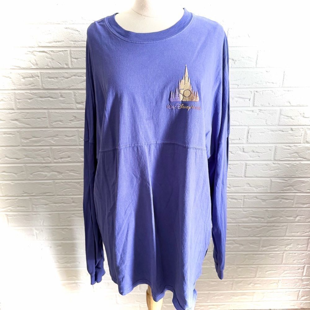 Walt Disney World 50th Anniversary Spirit Jersey Women’s Purple Long Sleeve XL
